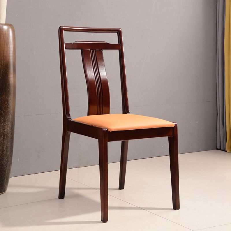 Solid Wood Traditional Dining Chair Matte Finish Side Chair for Home