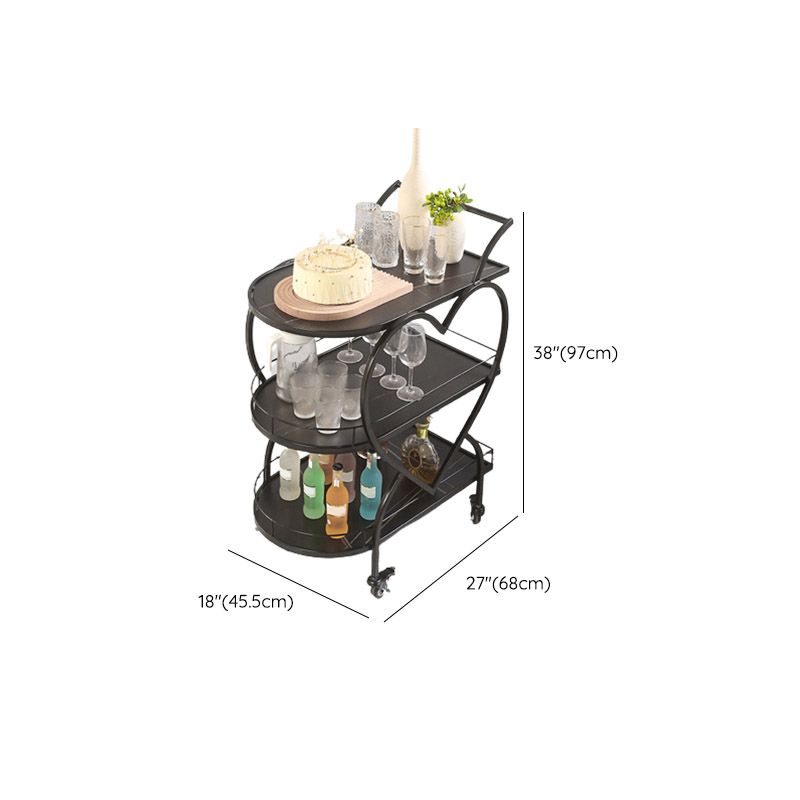 Open Storage Modern Prep Table Home Dining Rolling Prep Table