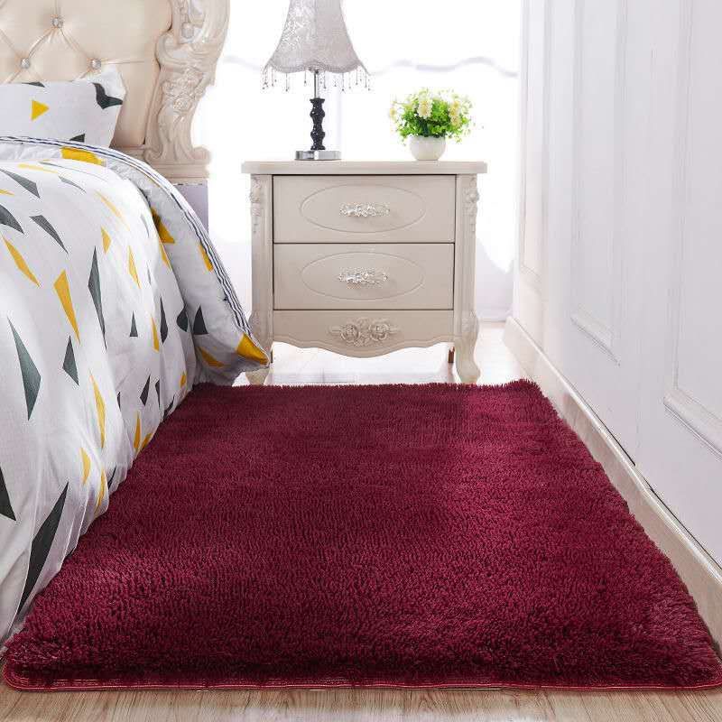 Einfacher fester Farbe Teppich Mehrfachfarbener Polypropylenbereich Teppich Anti-Rutsch-Rückentier-Friendly Innenteppich für Schlafzimmer