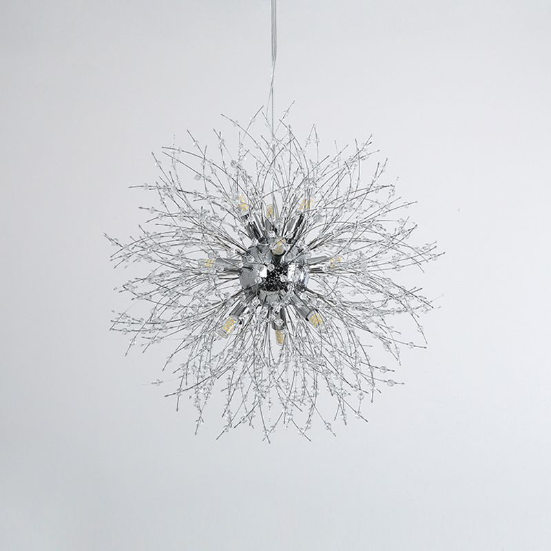 Lámparas de lámparas de araña de metal modernas Dandelion Multi-head Suspension Lamps