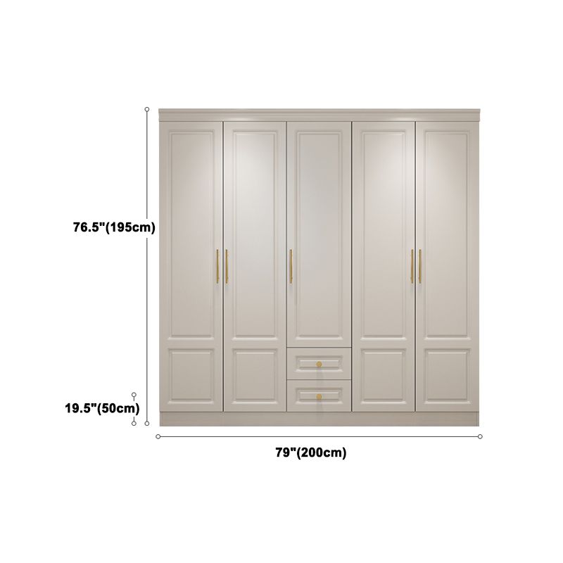 Contemporary Wooden Wardrobe Soft Close Drawer Wardrobe Closet for Bedroom
