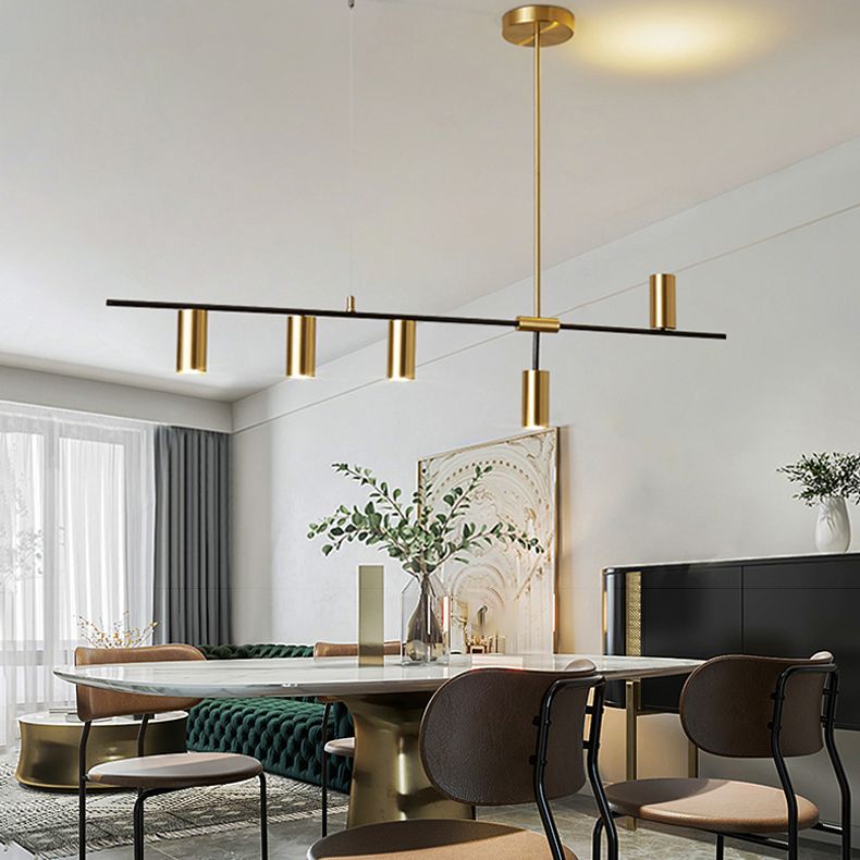 Lámpara de comedor de cocina de mesa de comedor simple nórdica en oro