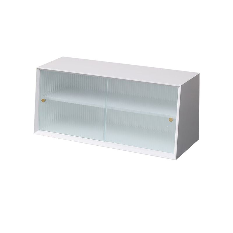 Contemporary Solid Wood Sideboard Cabinet with Sliding Glass Doors