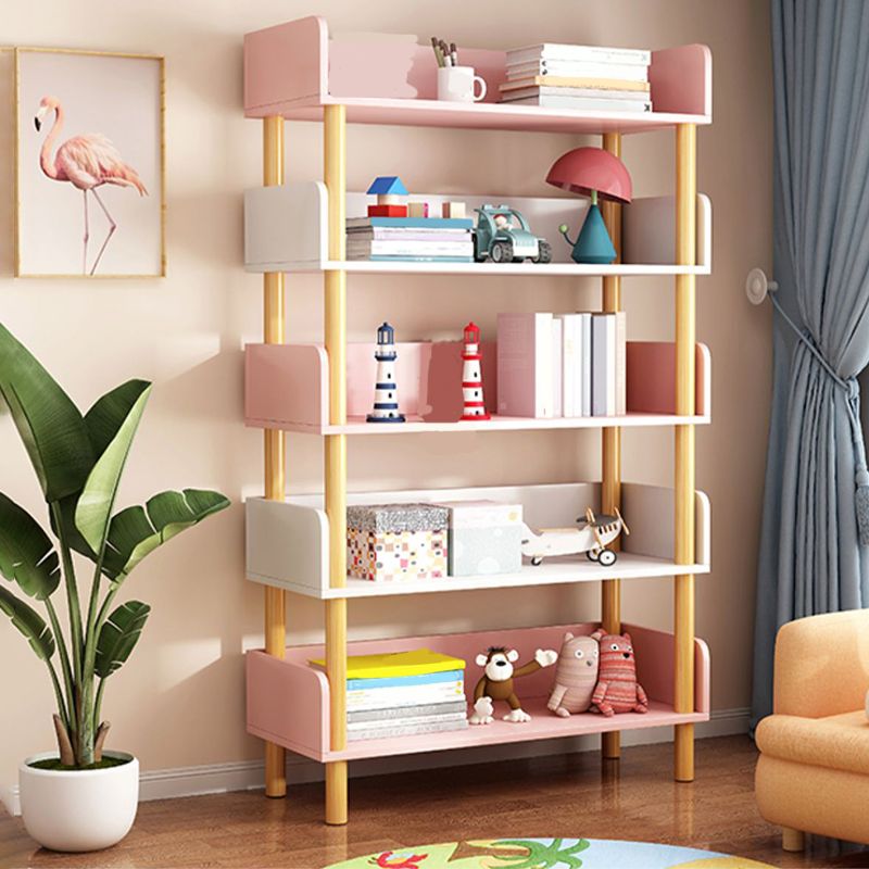 Contemporary Engineered Wood Book Shelf Vertical Open Bookcase