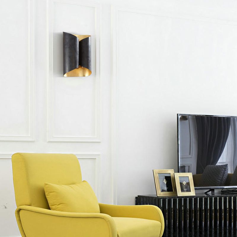 Modern Style Geometry Shape Wall Sconce Metal 2 Lights Sconces for Bedroom
