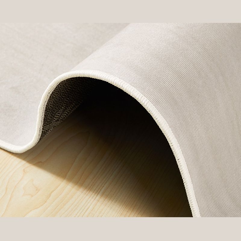 Minimalist Color Block Carpet Apricot Tone Polyester Rug Non-Slip Backing Carpet for Home Decoration