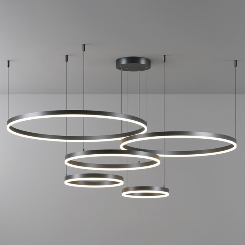 Unique Shape Chandelier Modern Style Metal Multi Light Hanging Lamp for Bedroom