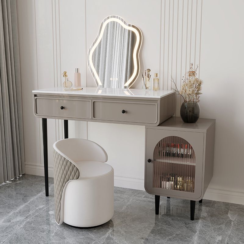 2 Storage Drawers Makeup Vanity Desk Table Solid Wood Vanity