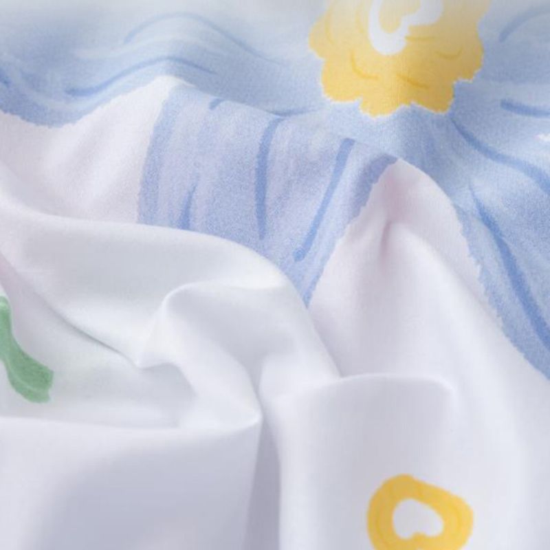Breathable Printed Bed Sheet Twill Polyester Fade Resistant Sheet
