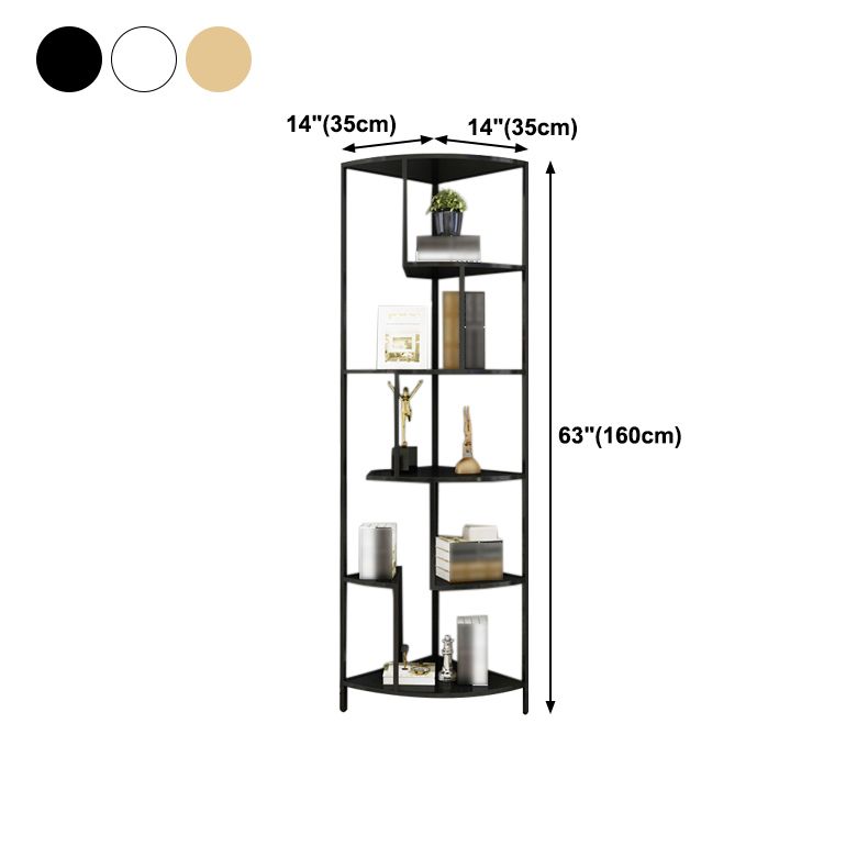 Libreria angolare in metallo industriale libreria verticale aperta per soggiorno