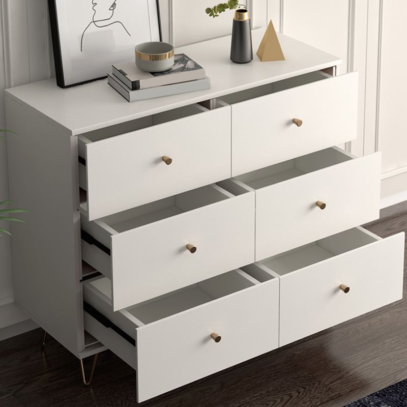 Classic Glam Soft-Close Storage Chest Drawers White Wood Dresser