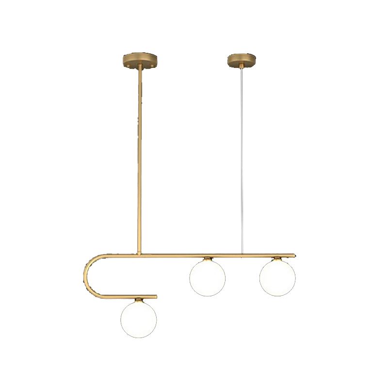 Glass Ball Shape Island Chandelier Light Modern Style Chandelier Lighting Fixture