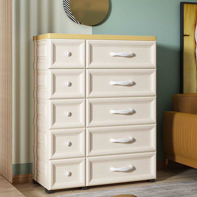 Contemporary Cabinet Plastic Storage Cabinet with Drawer for Bedroom