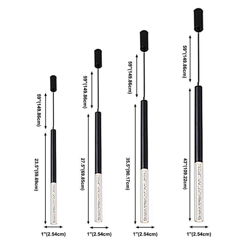 LED HORTING LIGHT avec un éclairage pendentif contemporain noir en acrylique