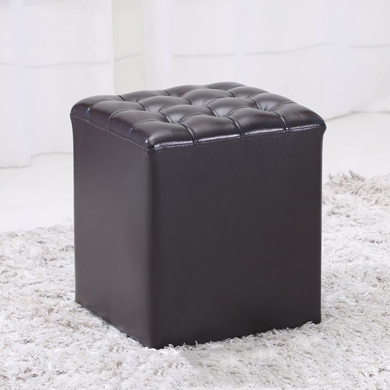 Genuine Leather Ottoman Tufted Square Whole Colored Water Resistant Cube Ottoman