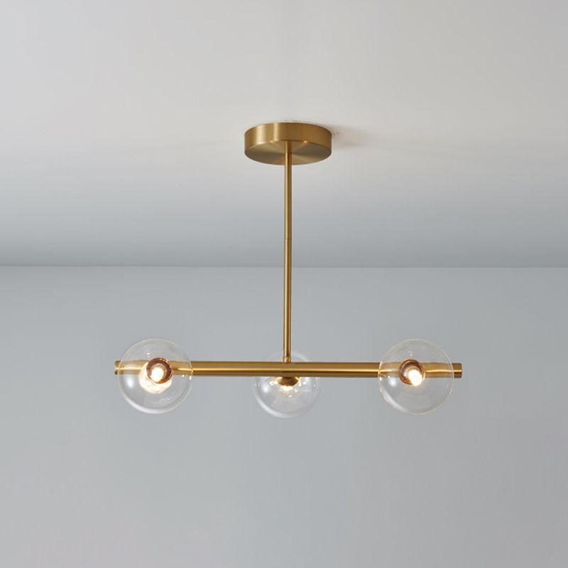 Modern Ball Pendant Lighting Glass Island Lamp for Dining Room