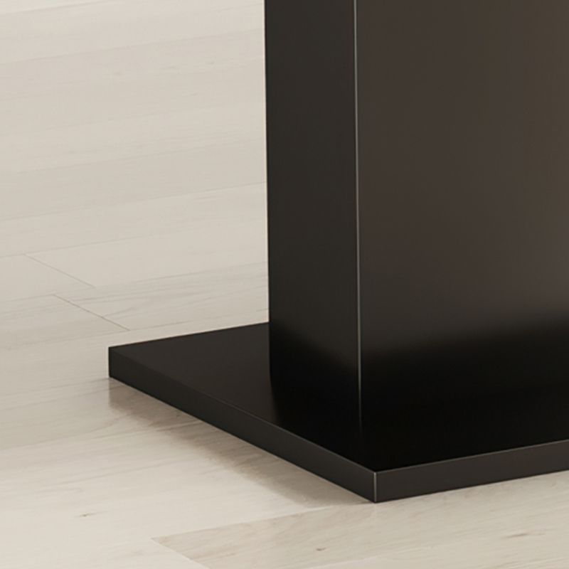 Brown Dining Table Solid Wood Rectangle Contemporary Style Dinner Table