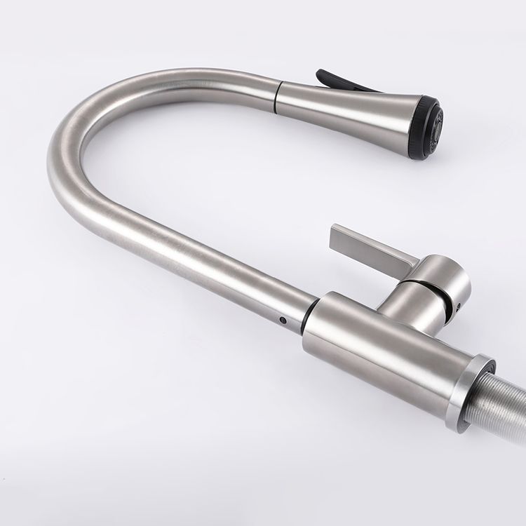 Touch Sensor Kitchen Bar Faucet Gooseneck Swivel Spout with Pull Down Sprayer