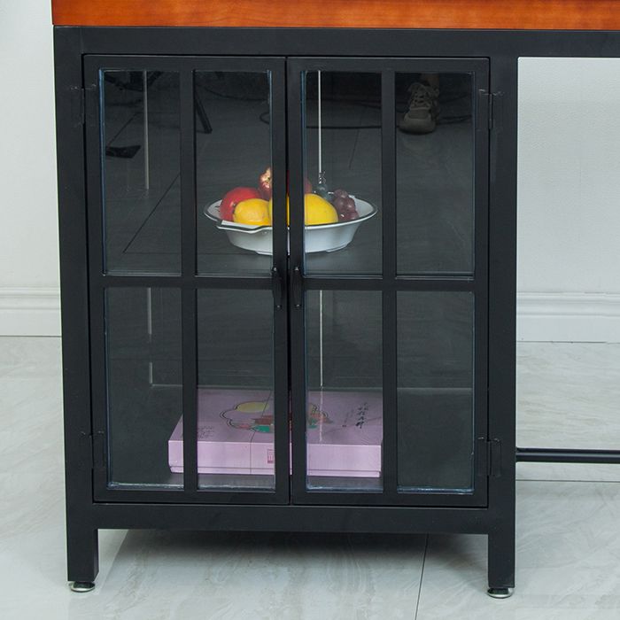 Traditional Stationary Kitchen Island Set Metal Kitchen Island Set for Home Use