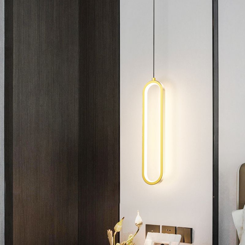 1-Light Wrought Iron Lighting Fixture Minimalism Pendant Light Kit for Bedroom