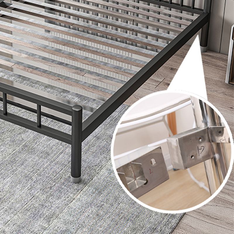 Metal Contemporary Standard Bed with Metal Legs Bed Frame with Headboard