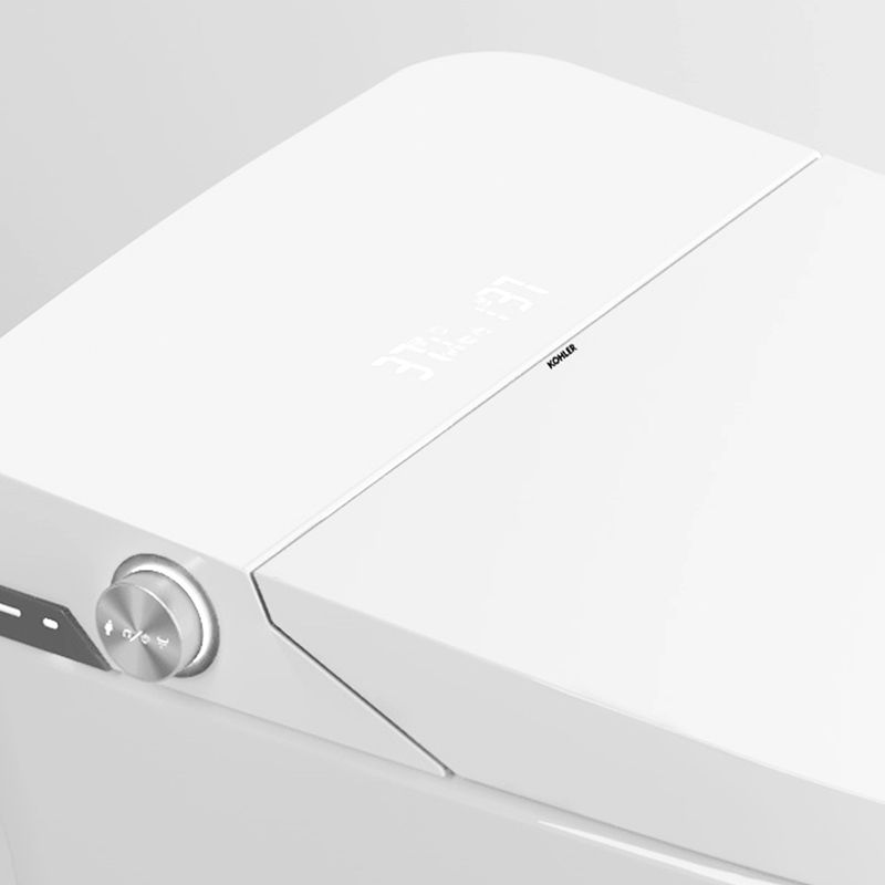 Elongated Floor Standing Bidet in White Smart Bidet with Heated Seat