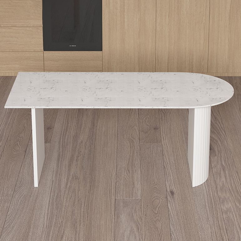 Mesa de comedor de piedra sinterizada contemporánea de metal para comedor para comedor y cocina