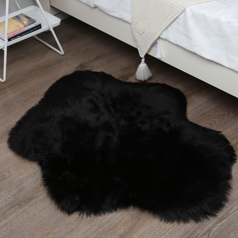 Chic en peluche tapis pur couleurs orlon tapis de soins faciles pour la chambre à coucher
