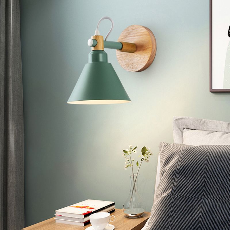 Moderni macaron nordici in stile unica sfumatura da parete funce metallo 1 flioncini leggeri