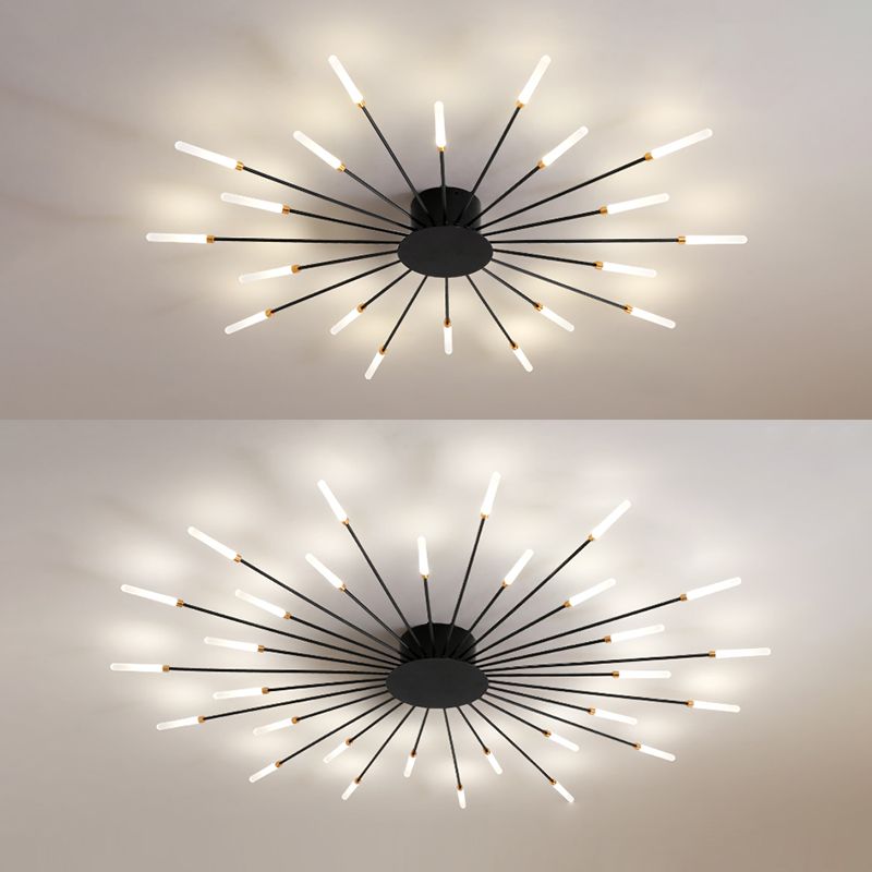 Soporte empotrado moderno lineal de acrílico de Sputnik de las luces de techo rasantes de la sala de estar LED