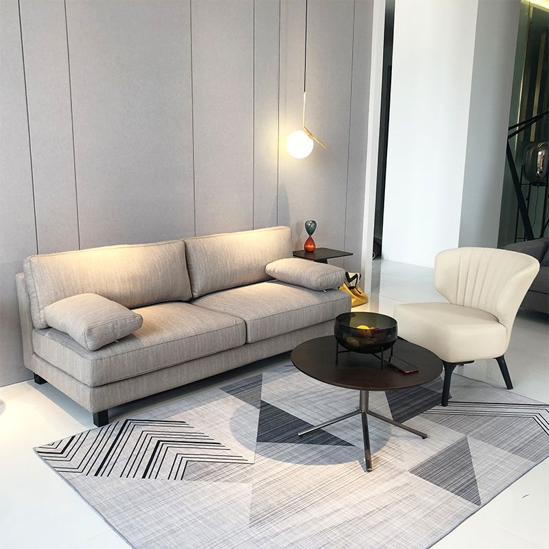 28.3" H Contemporary Linen Pillow Top Arm Loveseat for Apartment