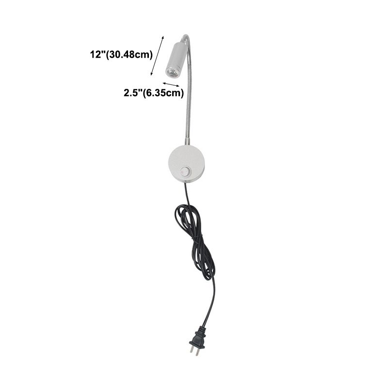 Moderner Stil Flexibler Armwandbeleuchtung Metall Metal 1 Leicht Wandmontierte Lesen Leuchten