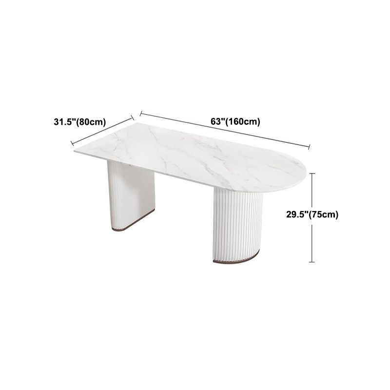 Sintered Stone Dining Table White Traditional Luxury Dining Table