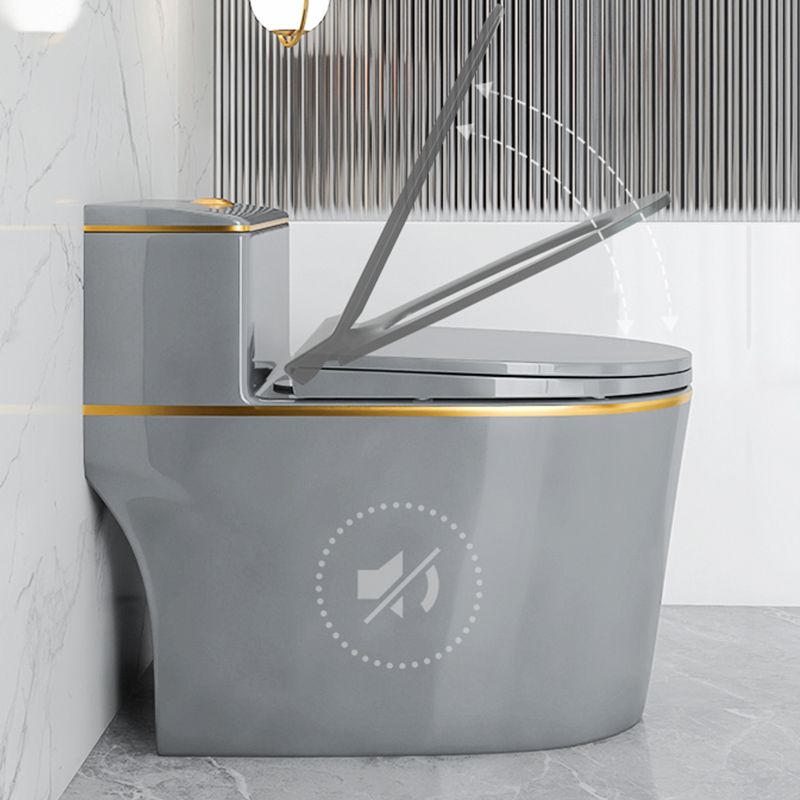 Traditional Siphon Jet Concealed Tank Flush Toilet Floor Mount Toilet Bowl with Seat