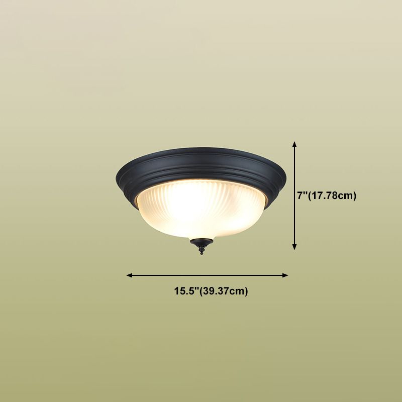 Lámpara de techo con pantalla de cristal, accesorio tradicional para pasillo cerca de la lámpara de techo, en negro