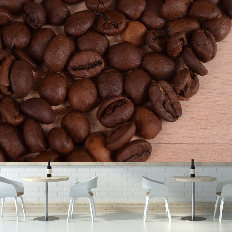 Aromatic Coffee Beans Mural Decal for Coffee Shop Water Resistant, Made to Measure