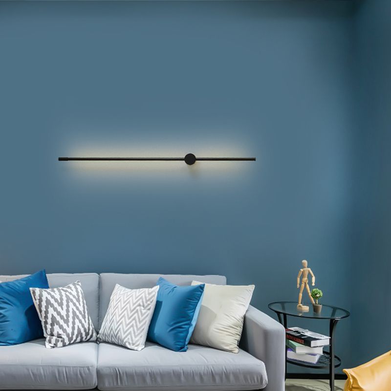 Luz de pared lineal metálica de estilo moderno Iluminación creativa para sala de estar Sala de estar