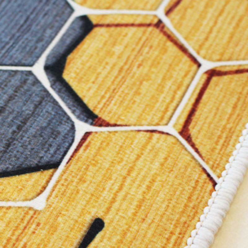 Abstract Print Living Room Non-Slip Backing Rectangle Modern Polyster Carpet