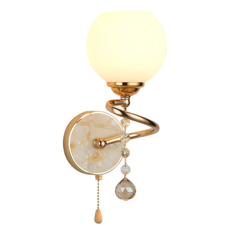 Milk White Glass Wall Sconce Lighting Nordic Style Wall Lighting Freet