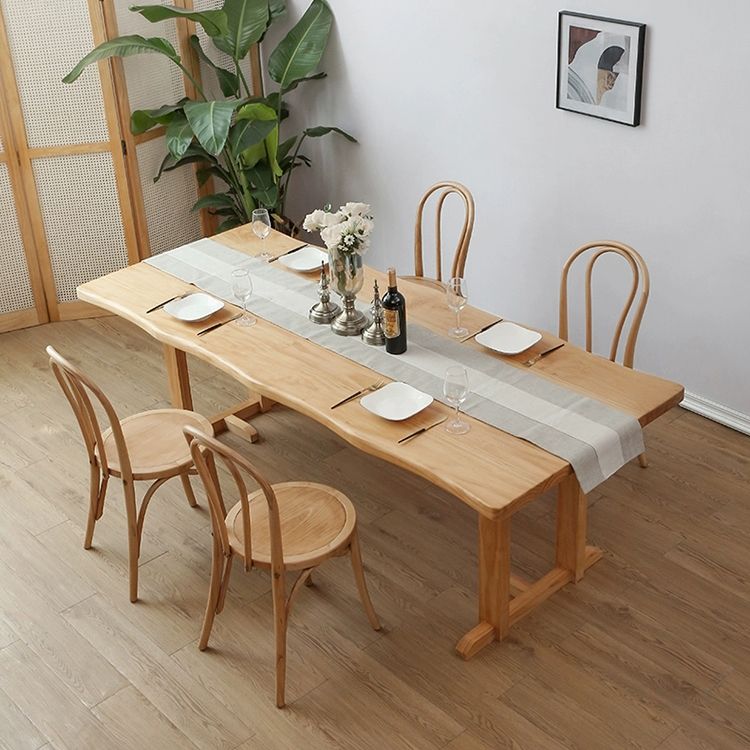 Modern 1/2/5/7 Pieces Dining Set Solid Wood Dining Table Set for Dining Areas