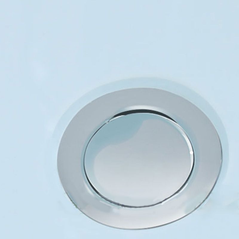 Modern White Ellipse Acrylic Bathtub Freestand Soaking Bathtub with Drain Bath Tub