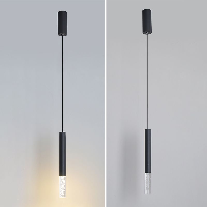 Eigentijdse LED 1-licht plafond hanger licht acryl lineaire hangende lamp voor woonkamer