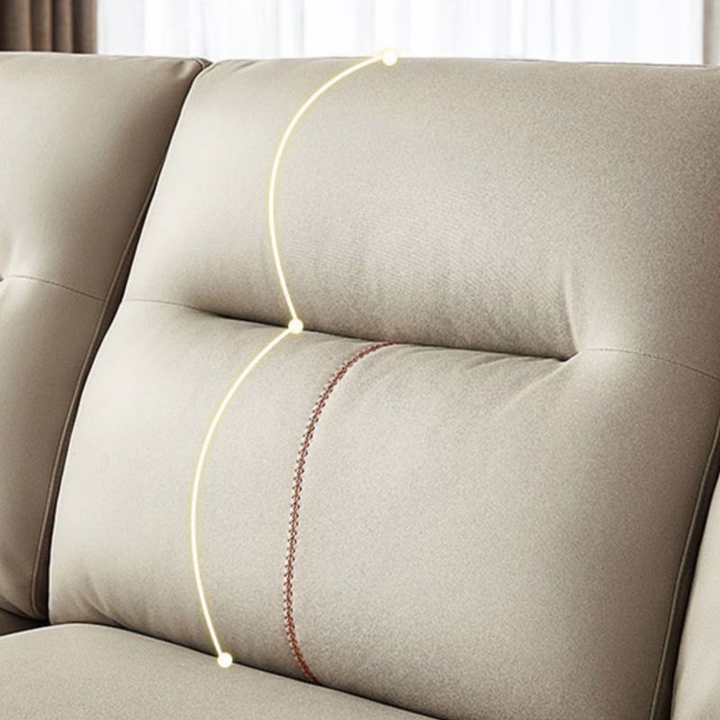 Sectional Sofa with Cushion Back 68.11" Wide Faux leather Stain-Resistant