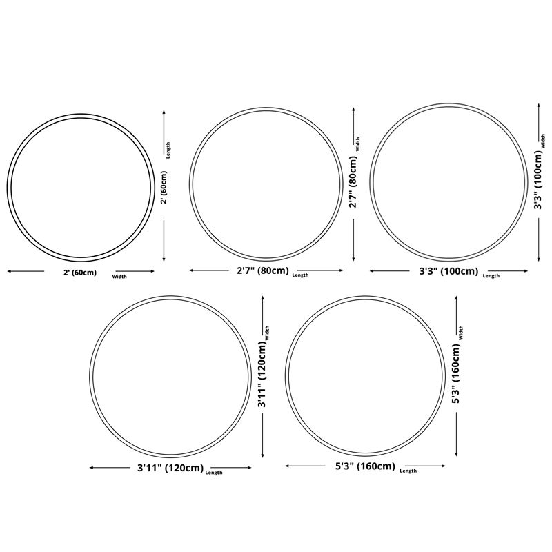 Round Multicolor Floral Print Rug Polyester Carpet Bionic Stain Resistant Indoor Rug for Living Room