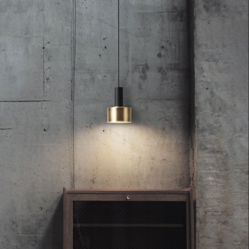 Cylindre métal suspendu plafonnier légère style nordique