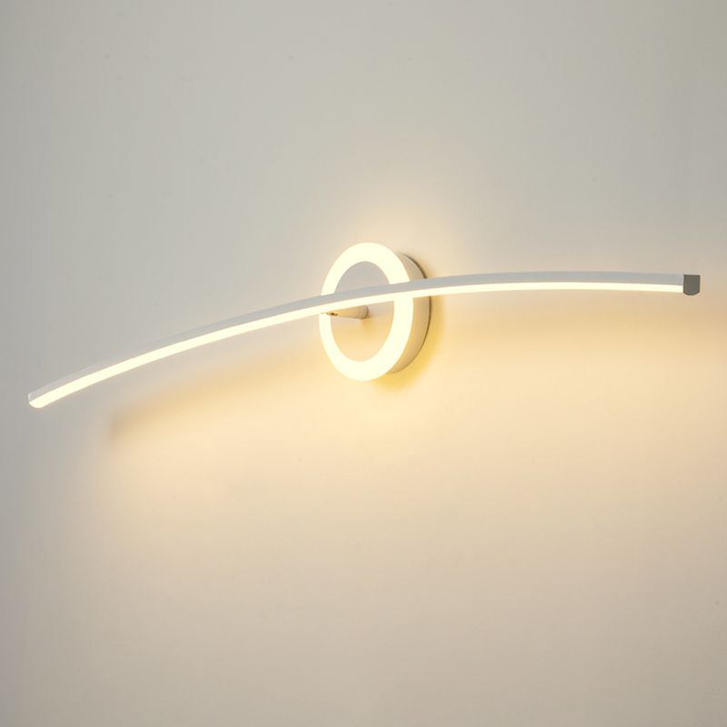 Linear Shape Wall Lighting Modern Style Metal 2 Light Sconce Light for Shower Room