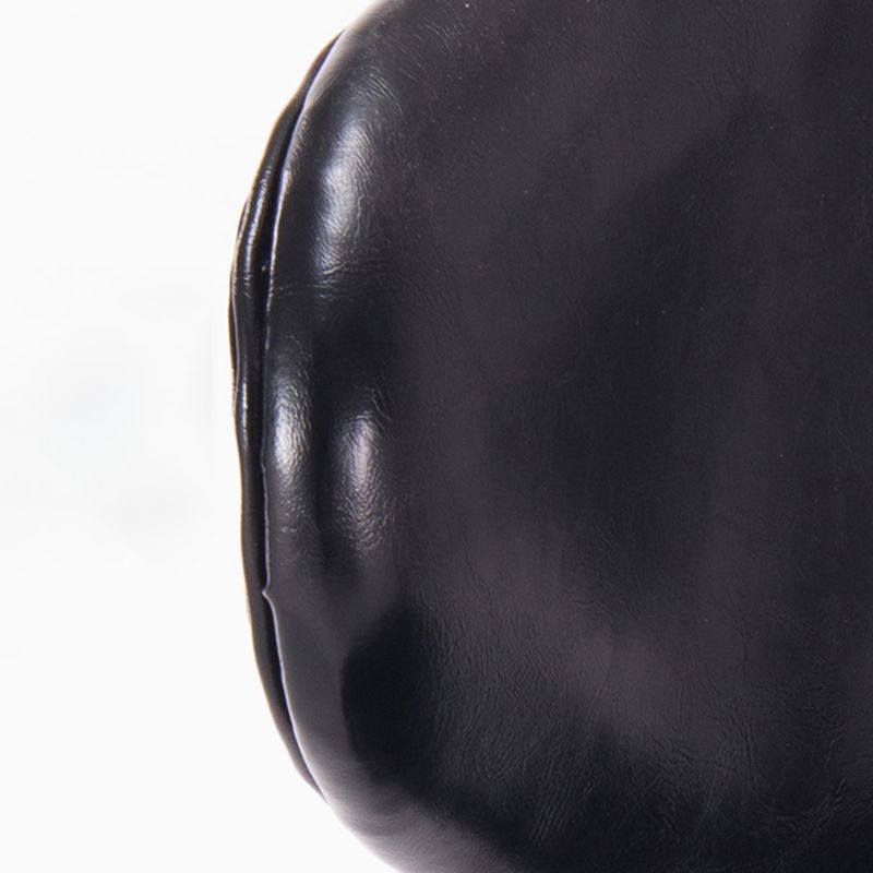 Taburetes escandinavos de cuero con altura ajustable, taburetes de bar giratorios plateados con respaldo bajo