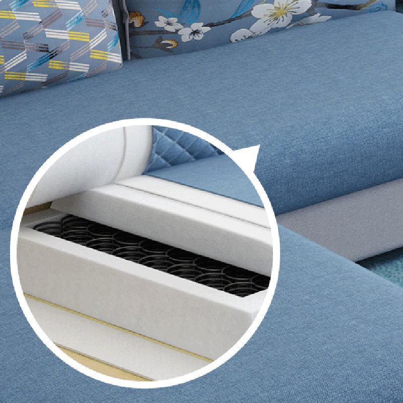 155.12 "L x 92,52" W x 36,65 "H SOFFAT COTTON SOFNE DES COUPES AMOVABLE DES CUHIONS AVEC LE Rangement