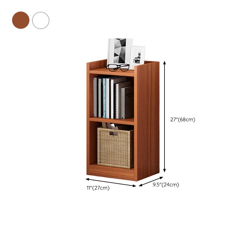 Modern Style Closed Back Bookshelf Engineered Wood Bookcase for Home