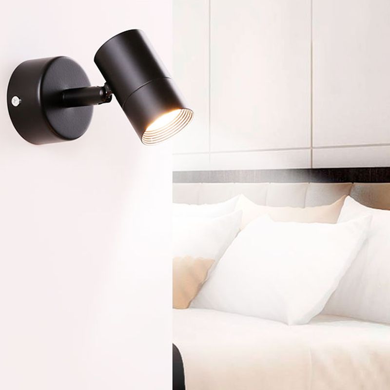 Metal Cylinder Wall Lighting Contemporary Style 1 Light Wall Lighting Ideas